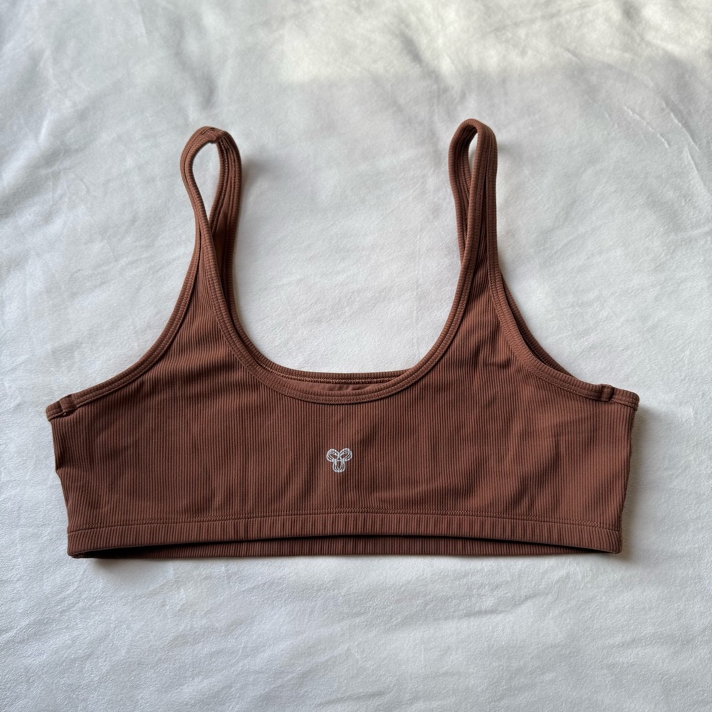 TnaLIFE™ Rib Mini Bra Top in brown - Picture 7 of 8
